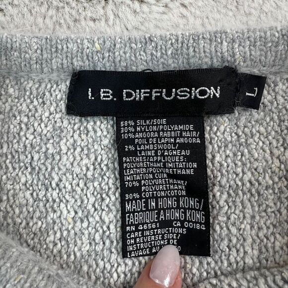 IB Diffusion Vintage Sweater Size L Silk Angora Rabbit Hair Lambswool Jewel Keys - Picture 4 of 8